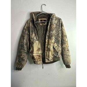 Game winner youth camouflage hooded, insulated jacket, size small